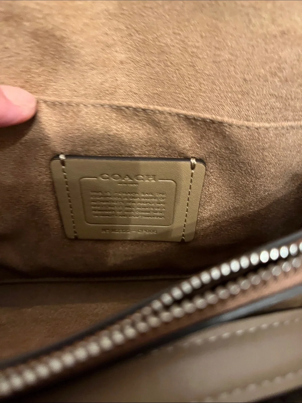 Coach Taupe Leather Top-Handle Satchel with Silver Hardware